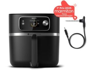 Philips 7000 Series HD9880/90 Airfryer, 8,3 L, 2200 W, acero inoxidable negro - Imagen 3