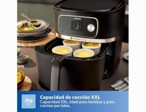 Philips 7000 Series HD9880/90 Airfryer, 8,3 L, 2200 W, acero inoxidable negro - Imagen 6