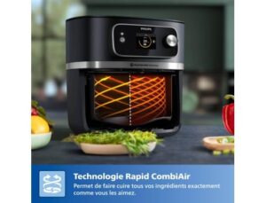 Philips 7000 Series HD9880/90 Airfryer, 8,3 L, 2200 W, acero inoxidable negro - Imagen 5