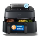 Philips Airfryer 5000 SteamFry, doble cesta, 9 L, negra