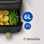 Philips Steam Airfryer 5000 NA552/00, 9 L, doble cesta, 19 funciones, RapidAir Plus - Imagen 4