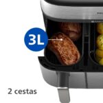 Philips Steam Airfryer 5000 NA555/00, 9 L, doble cesta, 19 funciones, RapidAir Plus - Imagen 3