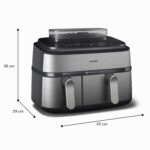 Philips Steam Airfryer 5000 NA555/00, 9 L, doble cesta, 19 funciones, RapidAir Plus - Imagen 7
