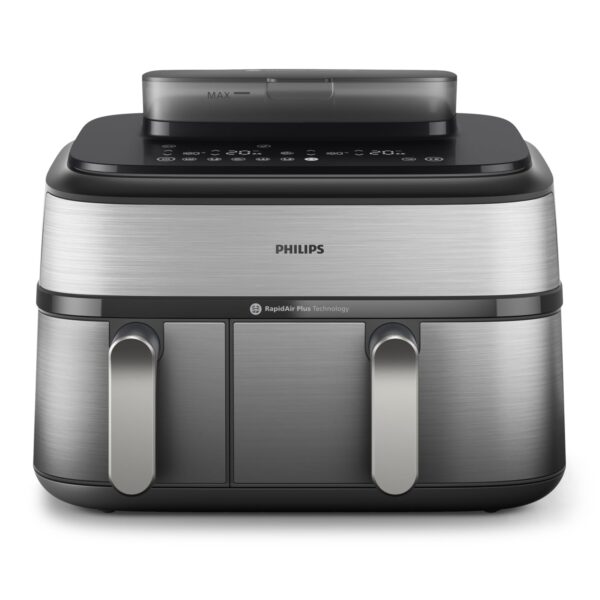Philips Steam Airfryer 5000 NA555/00, 9 L, doble cesta, 19 funciones, RapidAir Plus