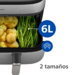 Philips Steam Airfryer 5000 NA555/00, 9 L, doble cesta, 19 funciones, RapidAir Plus - Imagen 4