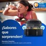 Philips Airfryer 5000 SteamFry, doble cesta, 9 L, negra - Imagen 3
