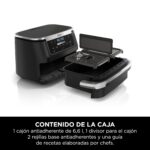 Ninja FlexDrawer AF550EU Freidora de Aire, 6 L, doble compartimento, negra - Imagen 8