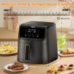 DEIME Freidora de Aire 6,2 qt, 1500 W, 10 programas, gran capacidad - Imagen 3