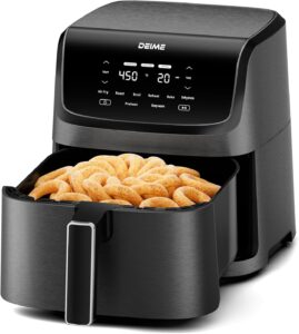 DEIME Freidora de Aire 6,2 qt, 1500 W, 10 programas, gran capacidad